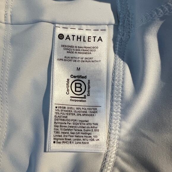 Athleta Skirt Run With it Skort White Tennis Prep Sporty Athleisure Preppy Golf - Picture 5 of 5